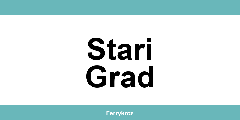 Jadrolinija Stari Grad i vozni red plovidbe