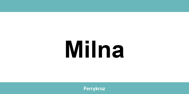 Jadrolinija Milna i vozni red plovidbe